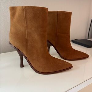 Sigerson Morrison Brown Suede Heeled Boots
